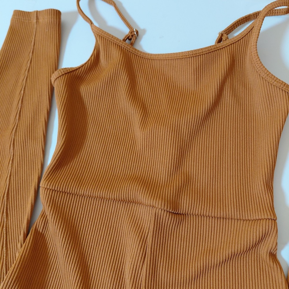 WILD FABLE Women Sleeveless Romper size XS Full Length Stretch‎ Ribbed knit - Picture 4 of 6